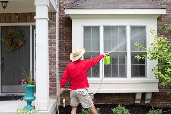 Outside Windows Power Wash