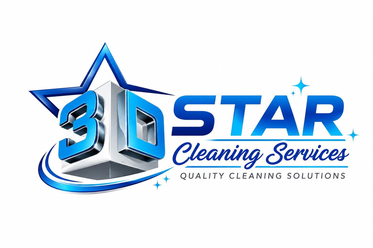 3D Star Cleaning Services Logo